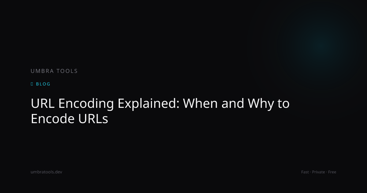 URL Encoding Explained: When and Why to Encode URLs | Umbra Tools